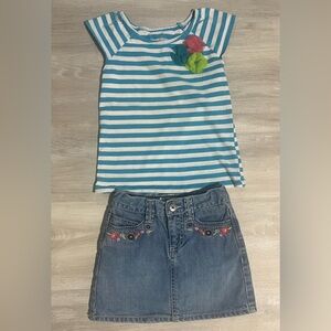 Striped Blue and White Kids Outfit